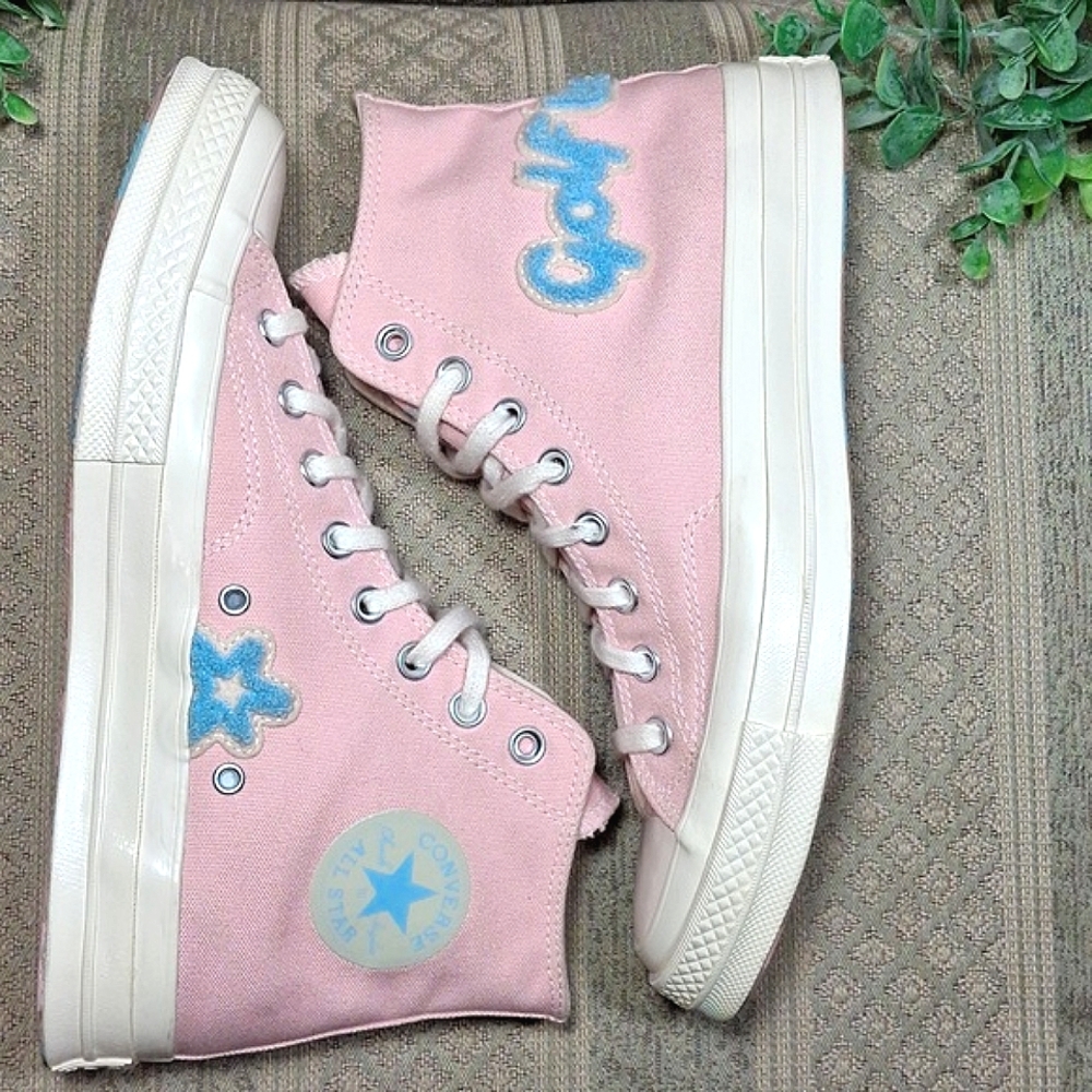 Converse X Golf Le Fleur 70 Chenille Almond Blossom Chuck Taylor Hi Top - Picture 6 of 16